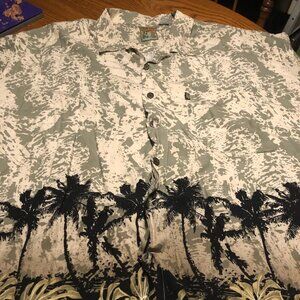 Pineapple Connection Palm Trees Hawaiian Short Sleeve Shirt 4XB